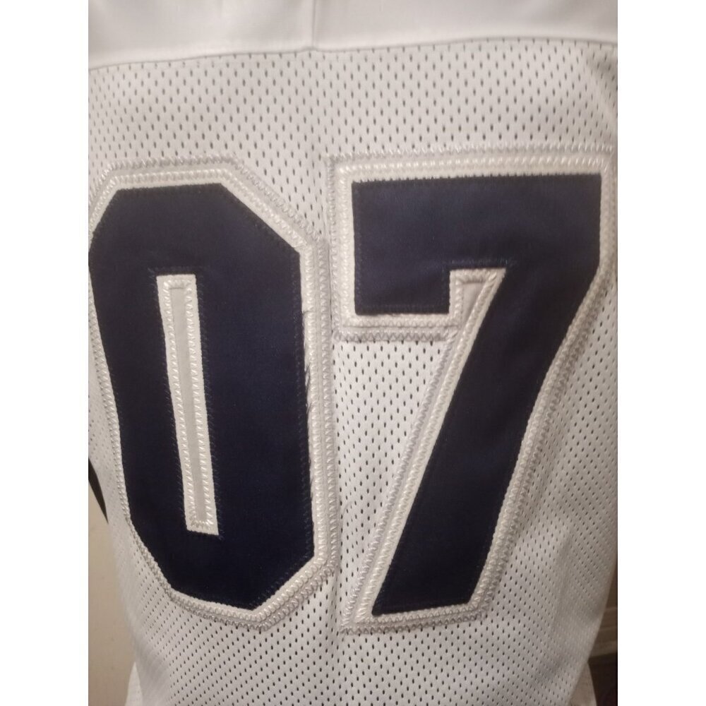 VINTAGE ATHLETIC WORKS MENS MEDIUM M WHITE EMBROIDERED #07 JERSEY - Picture 3 of 11